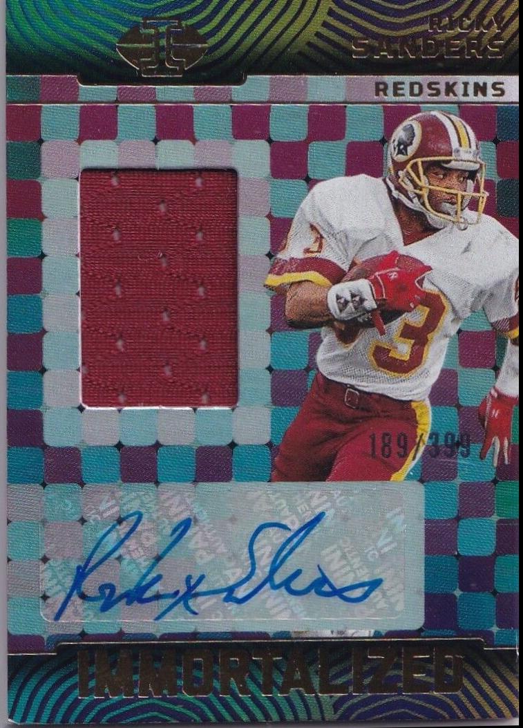 Ricky Sanders #9 Football Cards 2024 Panini Illusions Immortalized Jersey Autograph