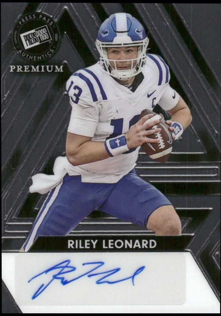 Riley Leonard #BA-RL1 2024 Leaf Autograph Football
