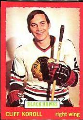 Cliff Koroll #28 Hockey Cards 1973 O-Pee-Chee