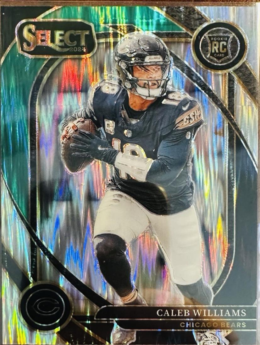 Caleb Williams [Black Green Prizm Shock] #216 Prices [Rookie