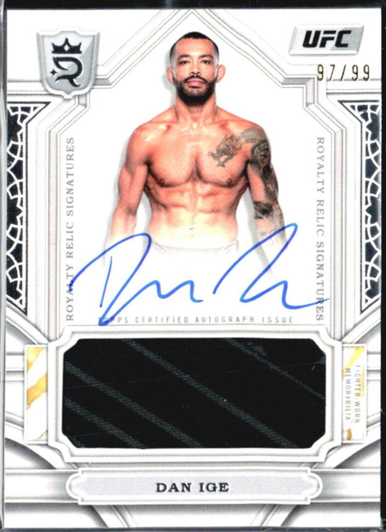 Dan Ige #RYS-IGE Ufc Cards 2024 Topps Royalty UFC Relic Signature