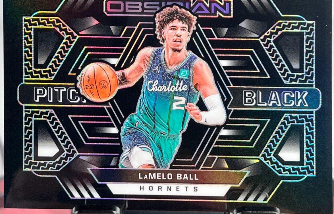 LaMelo Ball #2 Basketball Cards 2021 Panini Obsidian Pitch Black