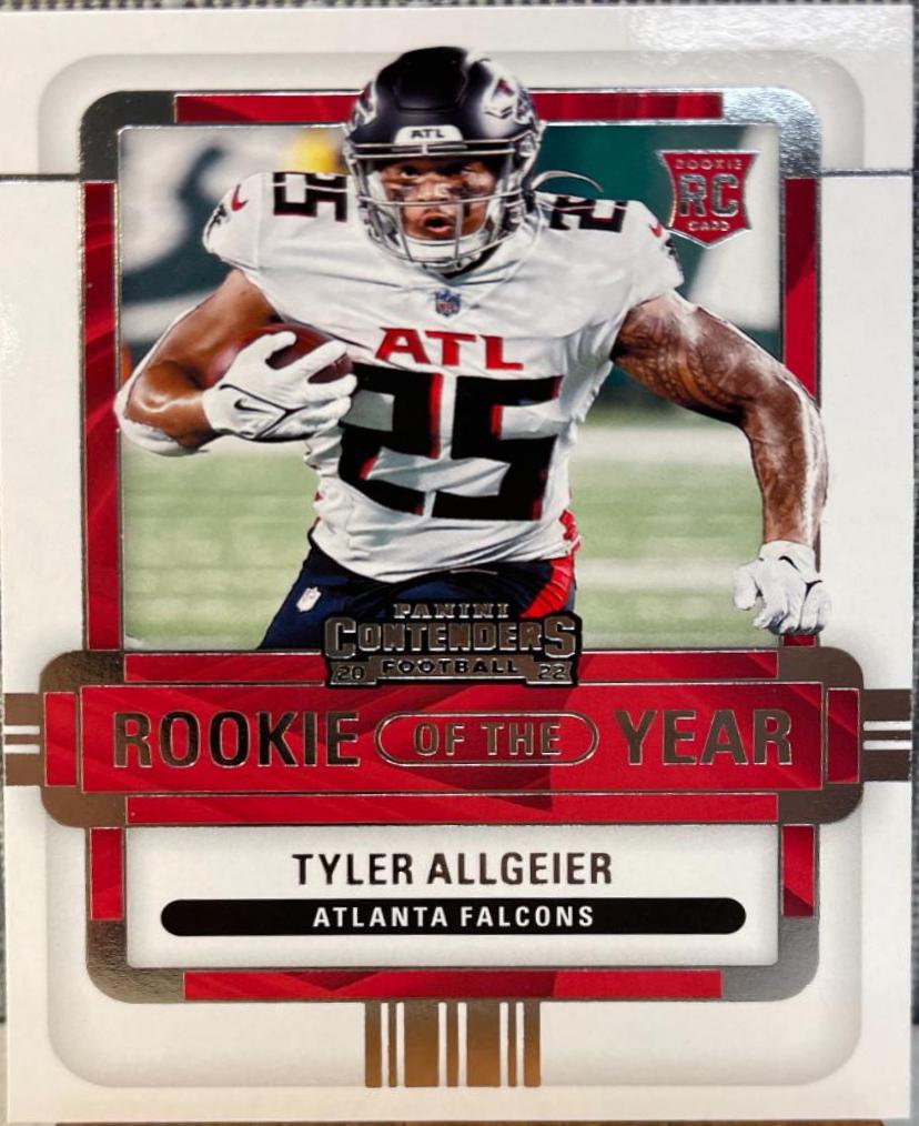 Tyler Allgeier #ROY-TAG Football Cards 2022 Panini Contenders Rookie of the Year
