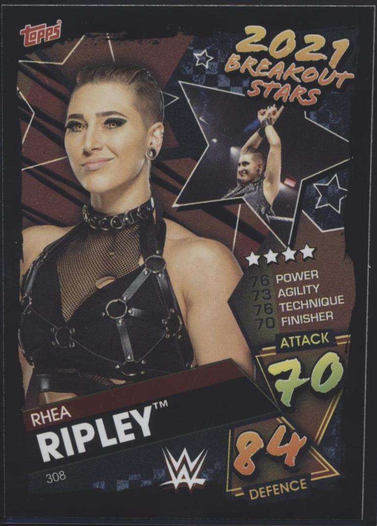 Rhea Ripley #308 Wrestling Cards 2021 Topps Slam Attax WWE