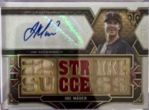 Joe Mauer #TTAR-JMA2 2022 Topps Triple Threads Baseball Autograph Relics