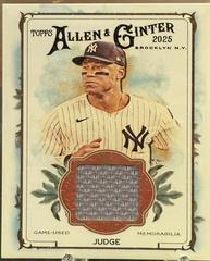 Topps 2025 Allen & Ginter Aaron Judge Game Used Memorabilia Card