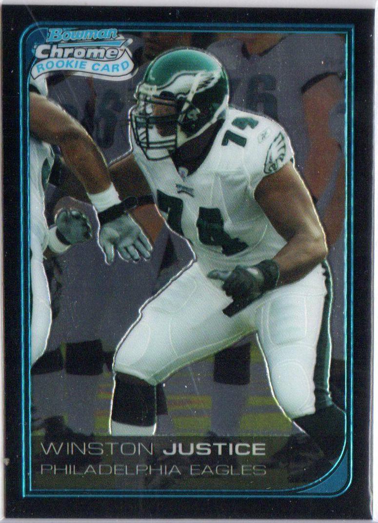 Winston Justice #3 Football Cards 2006 Bowman Chrome