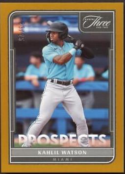 Kahlil Watson #P-7 2022 Panini Three and Two Baseball Prospects