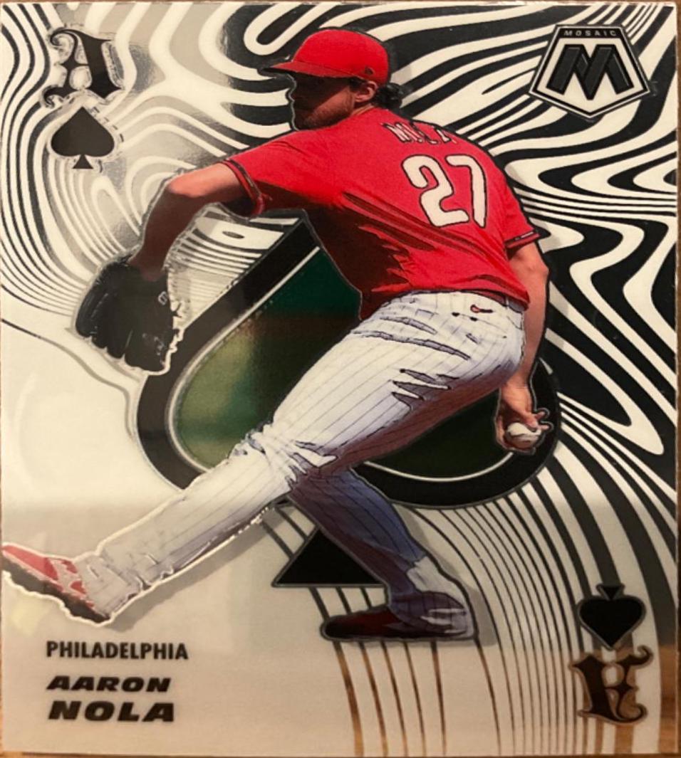 Aaron Nola #ACE13 Baseball Cards 2021 Panini Mosaic Aces