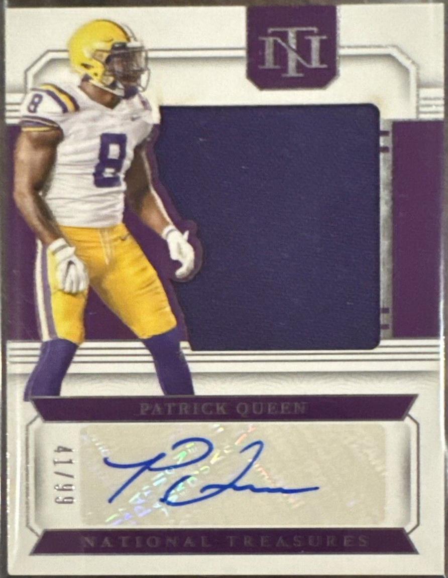 Patrick Queen #SS-PQN Football Cards 2024 Panini National Treasures Collegiate Silhouette Signature