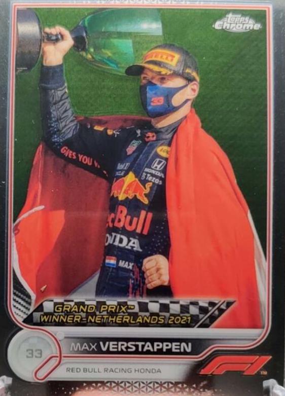 Max Verstappen #163 Racing Cards 2022 Topps Chrome Formula 1