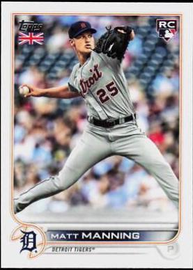 Matt Manning #2 Baseball Cards 2022 Topps UK Edition