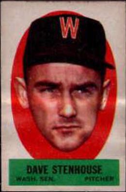 Dave Stenhouse Baseball Cards 1963 Topps Peel Offs