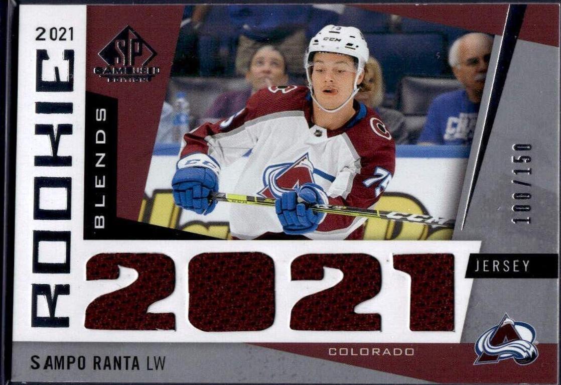 Sampo Ranta #RB-SR Hockey Cards 2021 SP Game Used Rookie Blends