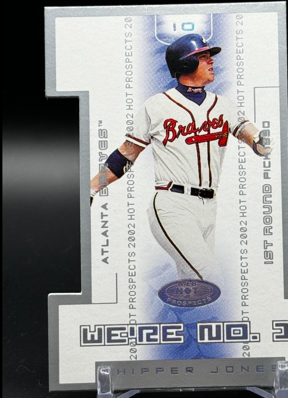 Chipper Jones #7 Baseball Cards 2002 Fleer Hot Prospects We're No.1
