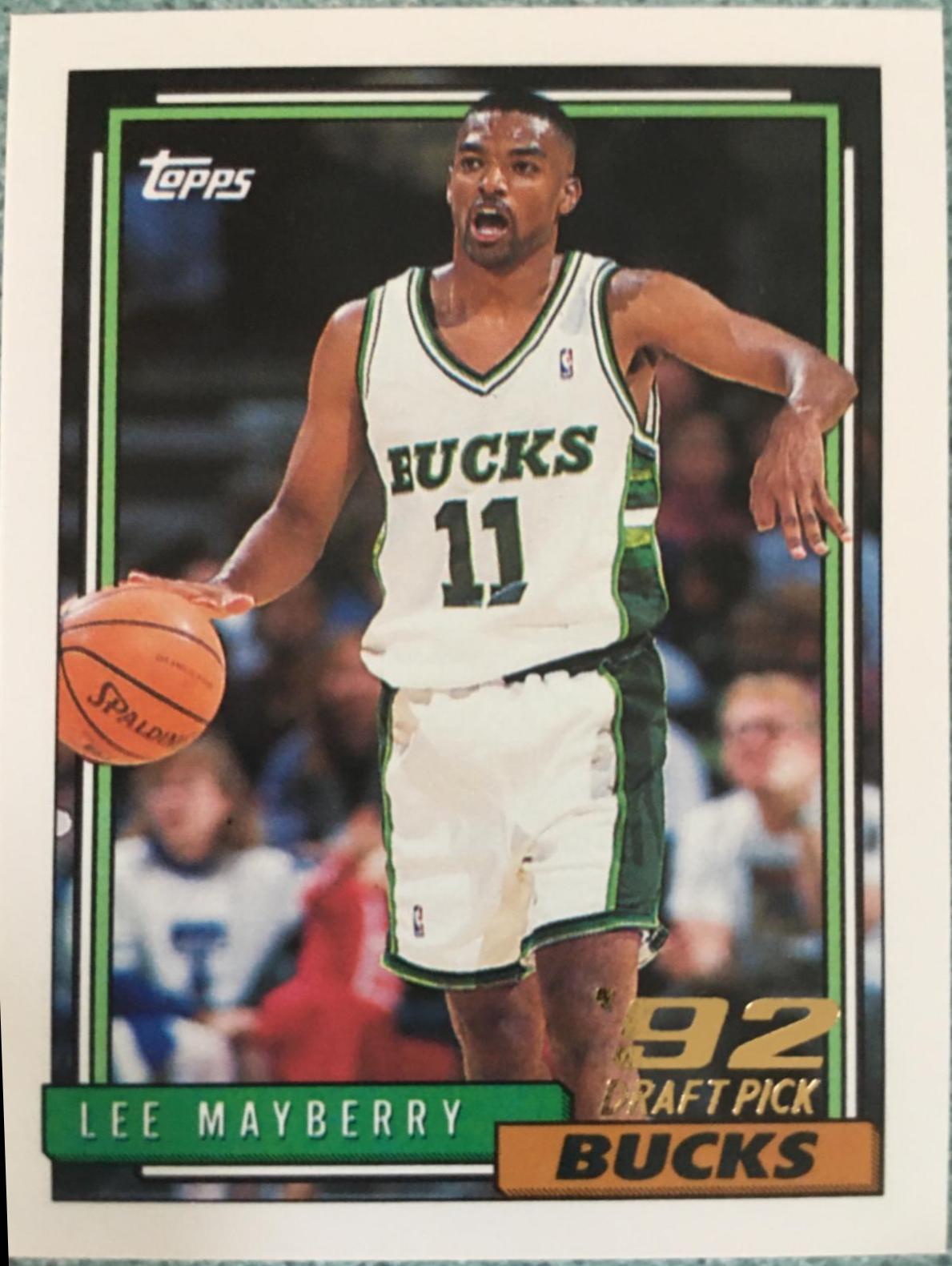 Lee Mayberry #390 Basketball Cards 1992 Topps
