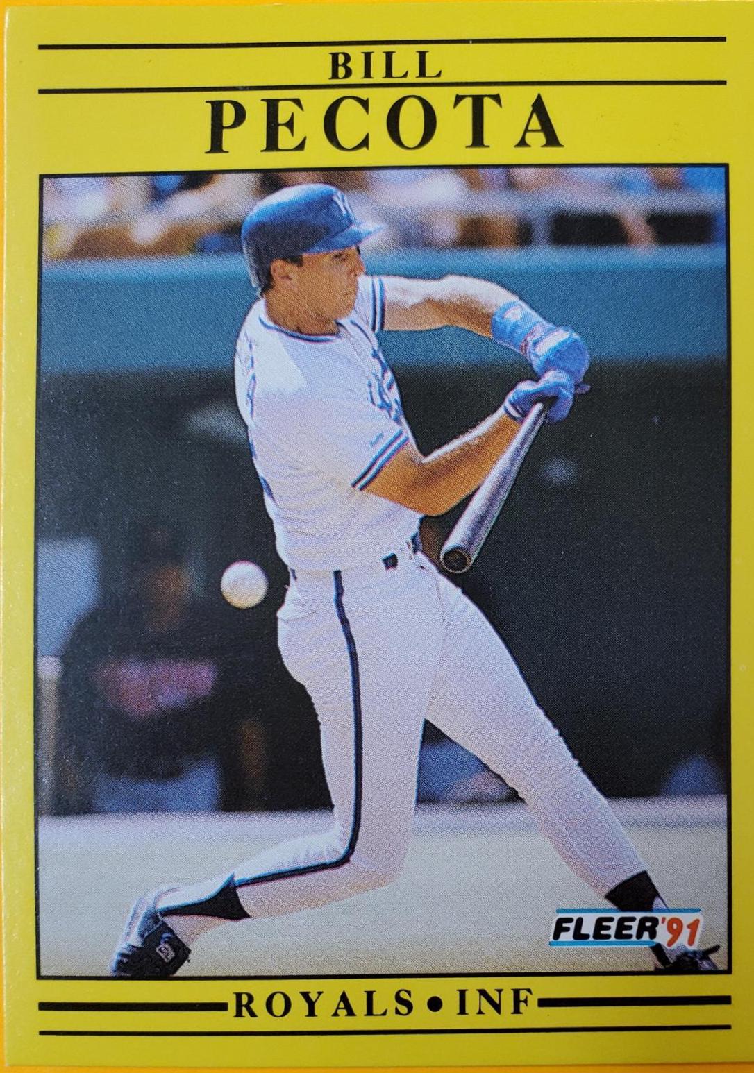 Bill Pecota #565 Baseball Cards 1991 Fleer