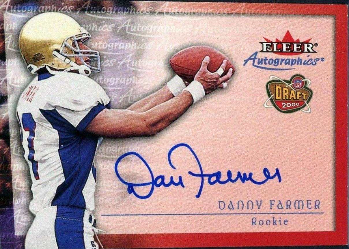 Danny Farmer Football Cards 2000 Fleer Autographics