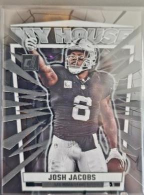 Josh Jacobs #8 Football Cards 2023 Clearly Donruss My House
