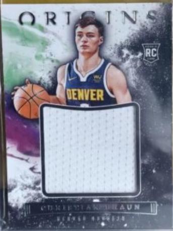 Christian Braun #JJ-CBN Basketball Cards 2022 Panini Origins Rookie Jumbo Jerseys
