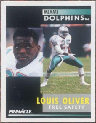 Louis Oliver #26 Football Cards 1991 Pinnacle