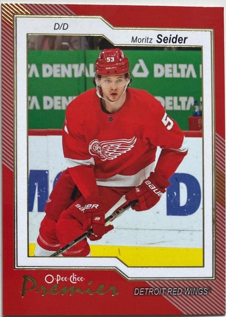 Moritz Seider #P-15 Hockey Cards 2023 O-Pee-Chee Premier