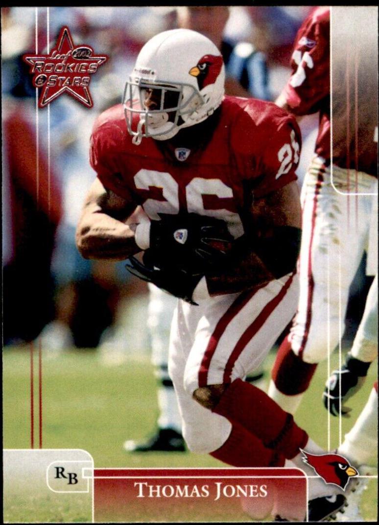 Thomas Jones #3 Football Cards 2002 Leaf Rookies & Stars