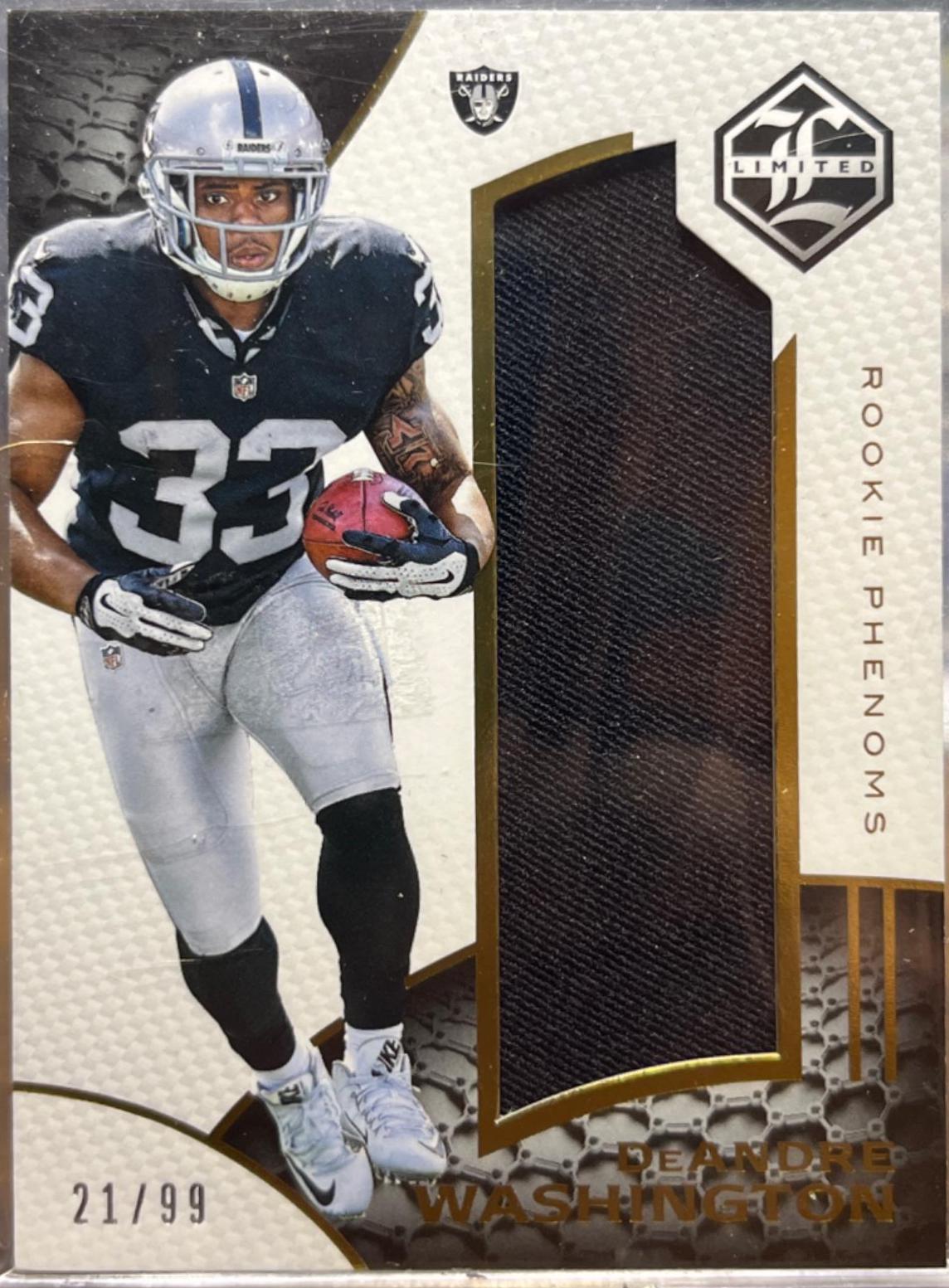 DeAndre Washington #RPJ-DW Football Cards 2016 Panini Limited Rookie Phenom Jersey