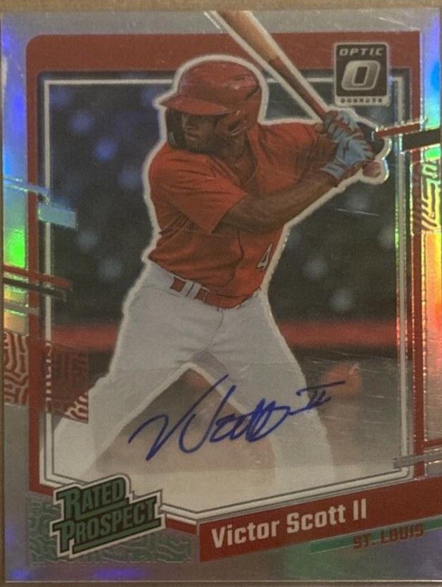 Victor Scott II #RPS-VI 2023 Panini Donruss Optic Rated Prospect Signatures Baseball