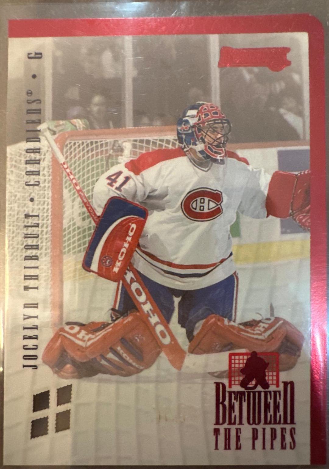 Jocelyn Thibault #7 Hockey Cards 1996 Donruss Between the Pipes