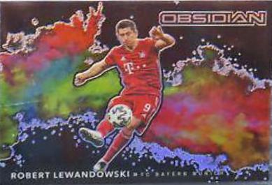 Robert Lewandowski #2 Soccer Cards 2020 Panini Obsidian Black Colorblast