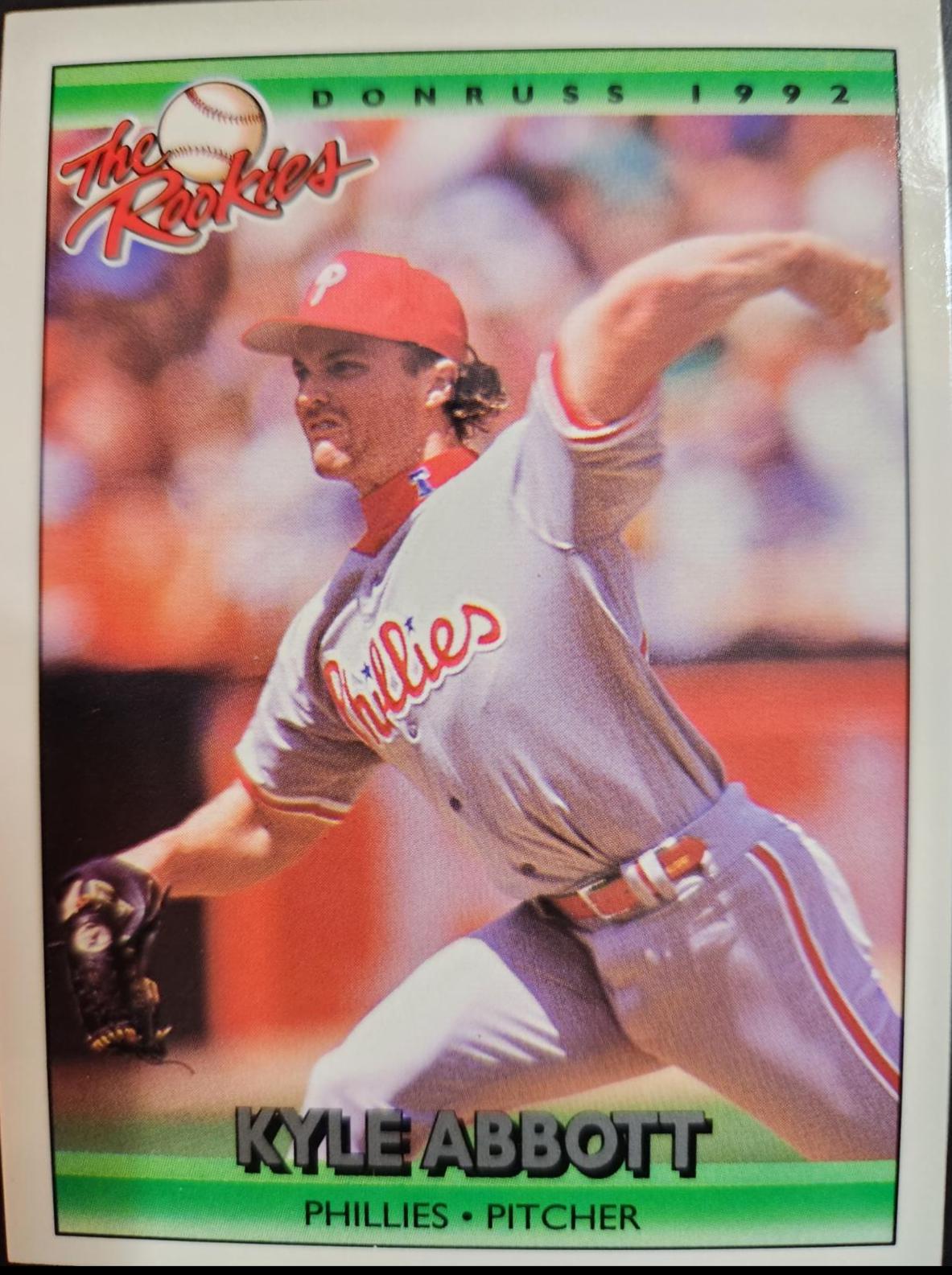 Kyle Abbott #1 Baseball Cards 1992 Panini Donruss Rookies