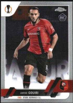 Amine Gouiri #24 Soccer Cards 2022 Topps Chrome UEFA Club Competitions