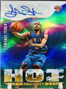 Latrell Sprewell #HS-LS Basketball Cards 2022 Panini Hoops Hot Signatures