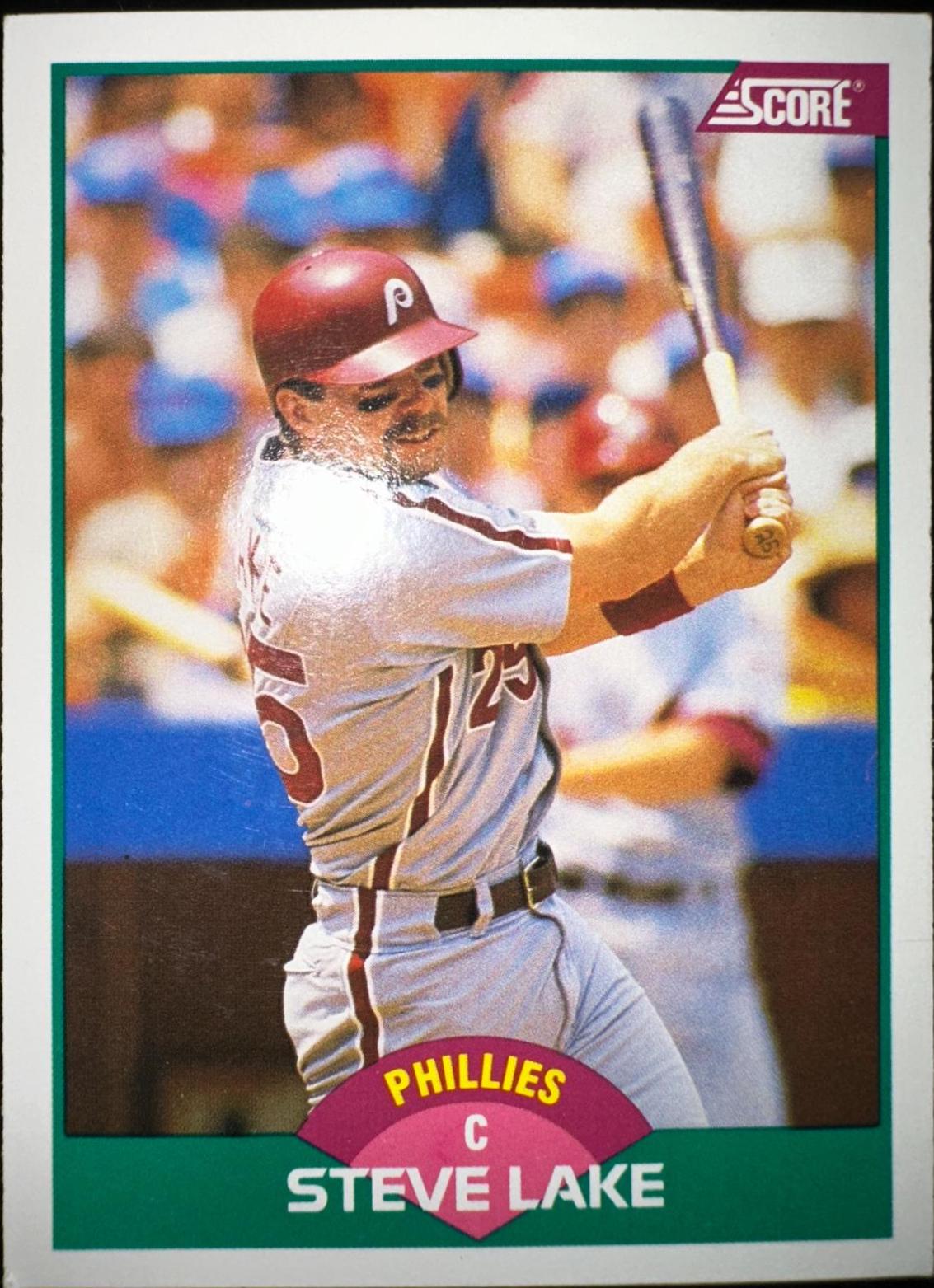 Steve Lake #12T Baseball Cards 1989 Score Traded