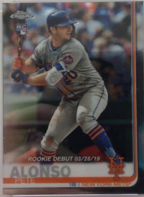 Pete Alonso #52 Baseball Cards 2019 Topps Chrome Update