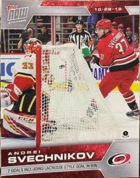 Andrei Svechnikov #35 Hockey Cards 2019 Topps Now NHL Stickers