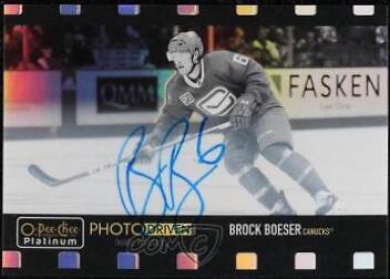 Brock Boeser #PD-16 Hockey Cards 2021 O-Pee-Chee Platinum 2020 Update Photo Driven Rainbow Autograph