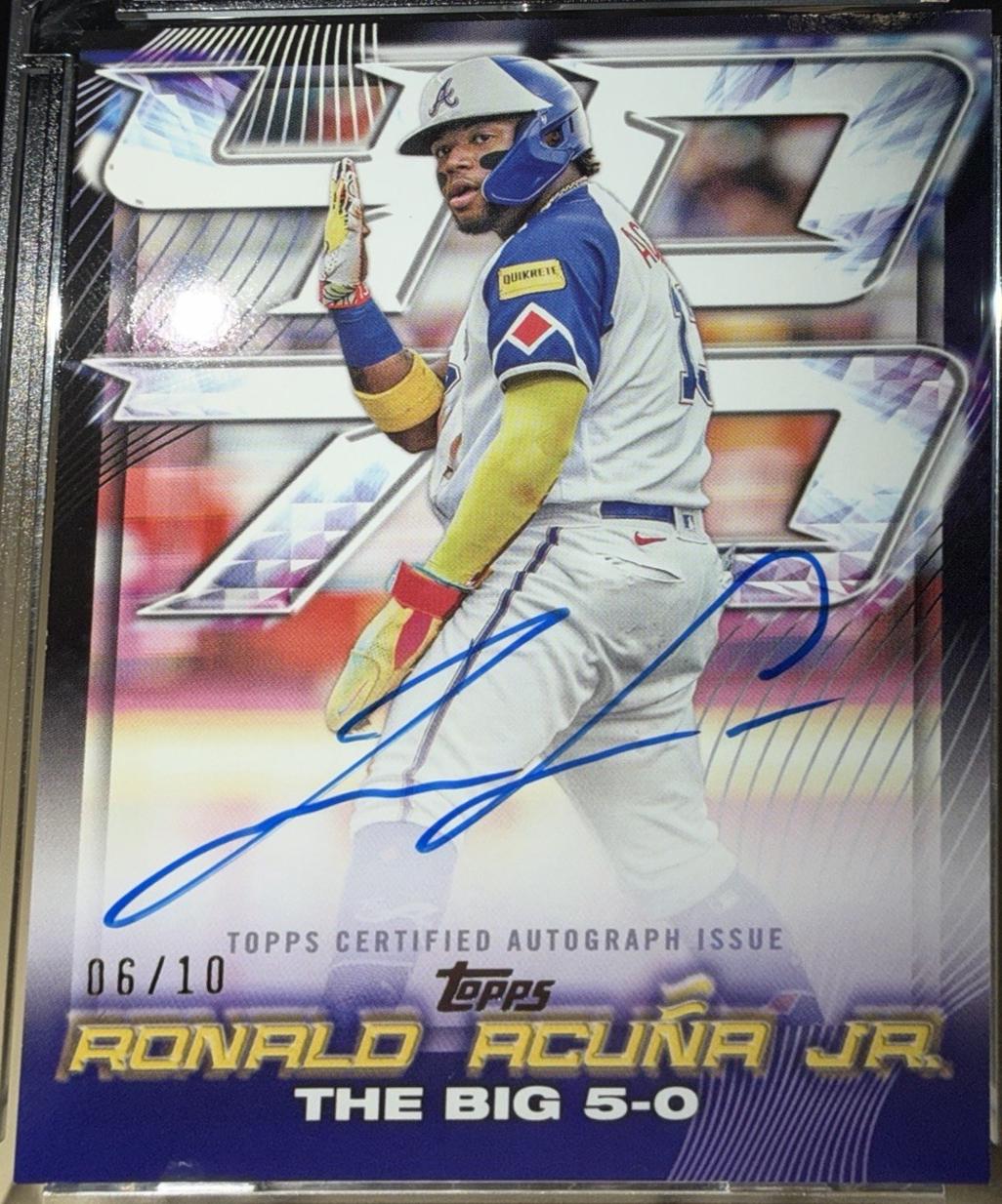 Ronald Acuna Jr. #RAJA-18 2024 Topps 40 70 Autograph Baseball