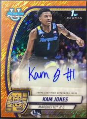Kam Jones [Orange Shimmer Refractor Autograph] #39 Basketball Cards 2024 Bowman Chrome University Prices