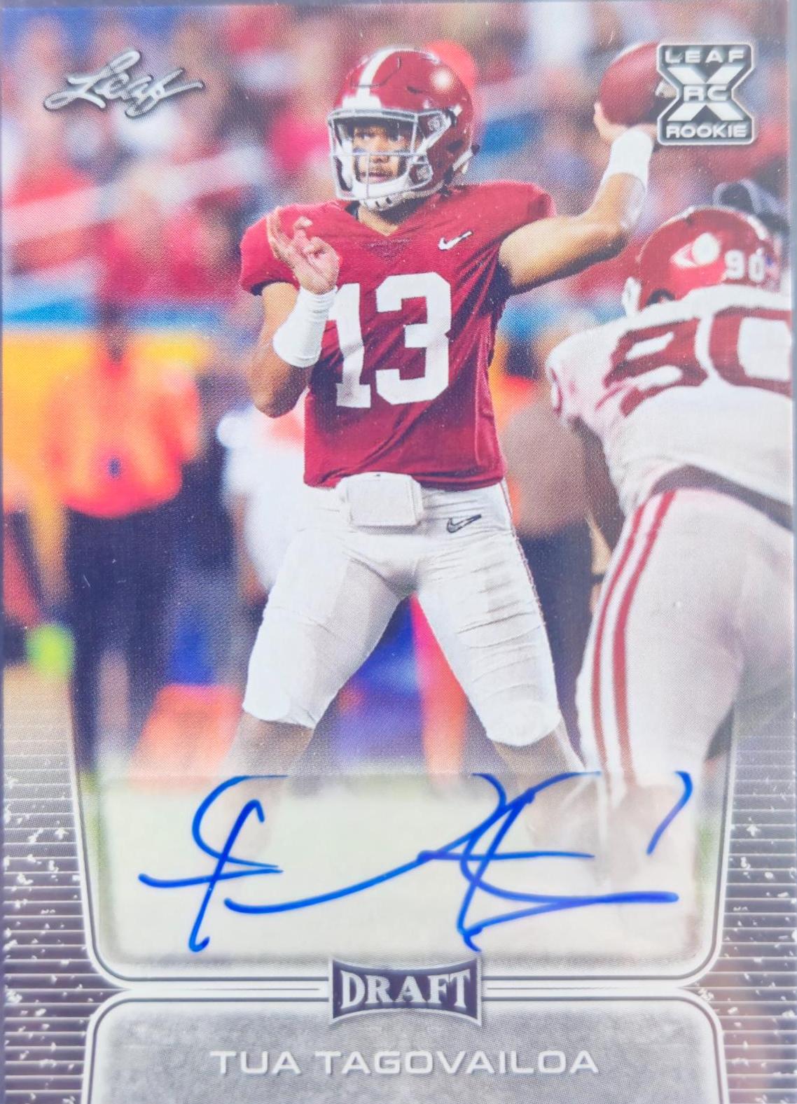 Tua Tagovailoa #BA-TT1 Football Cards 2020 Leaf Draft Autographs