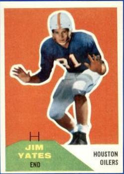 Jim Yates #31 Football Cards 1960 Fleer