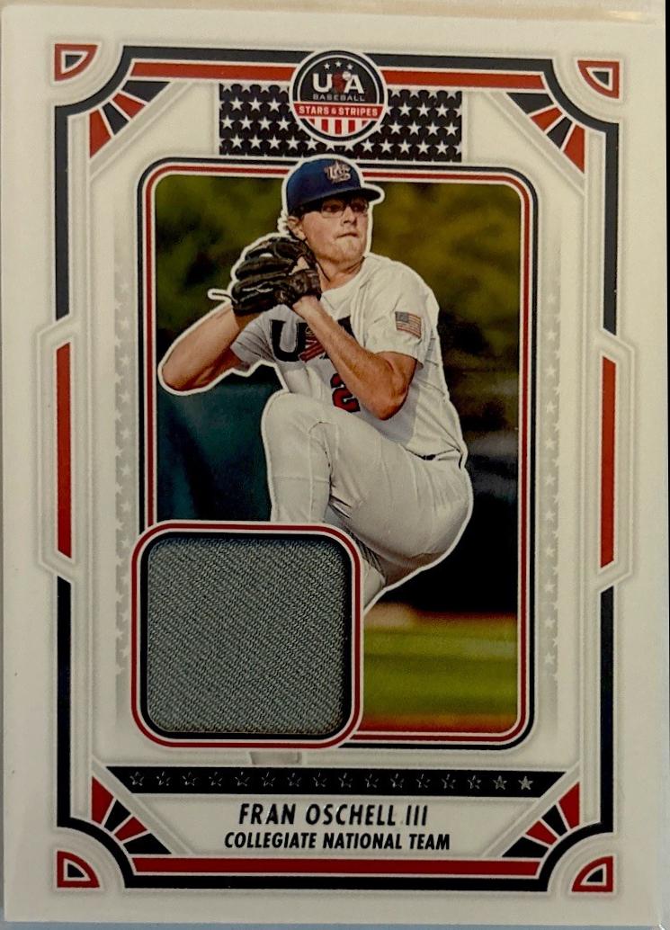 Fran Oschell III #USA-FO 2024 Panini Stars & Stripes USA Materials Baseball