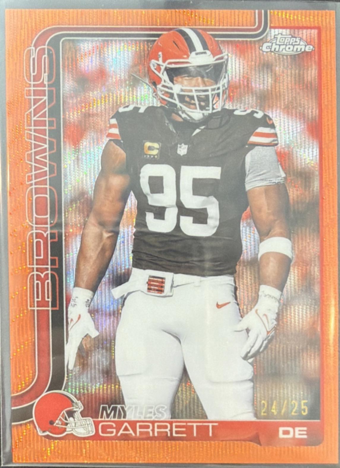 Myles Garrett [Orange Wave Refractor] #70