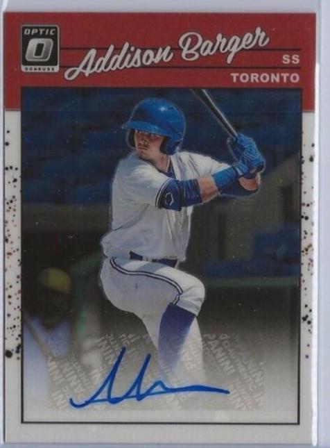 Addison Barger #1990-AB Baseball Cards 2023 Panini Donruss Optic Retro 1990 Signatures