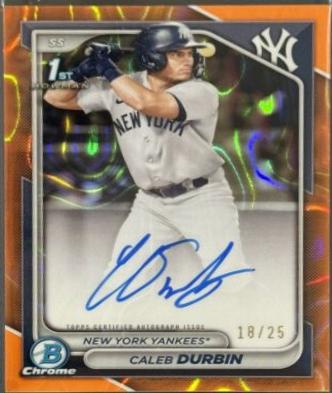 Caleb Durbin [Orange Lava Refractor] #CPA-CD