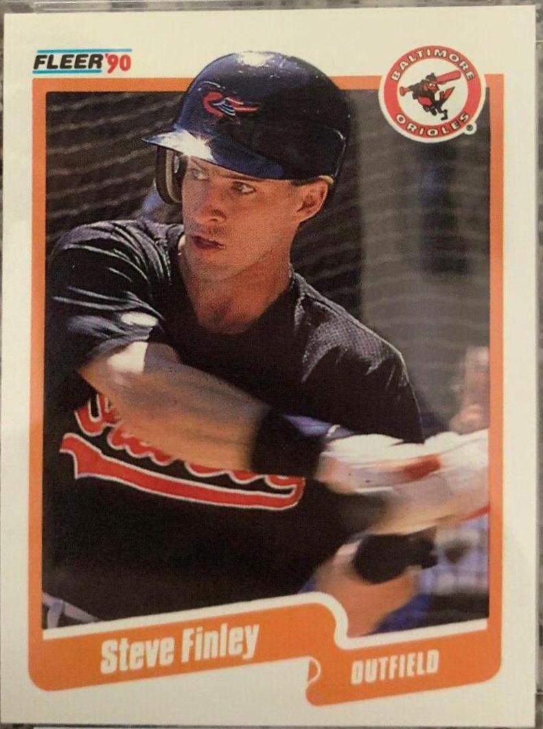 Steve Finley #176 Baseball Cards 1990 Fleer