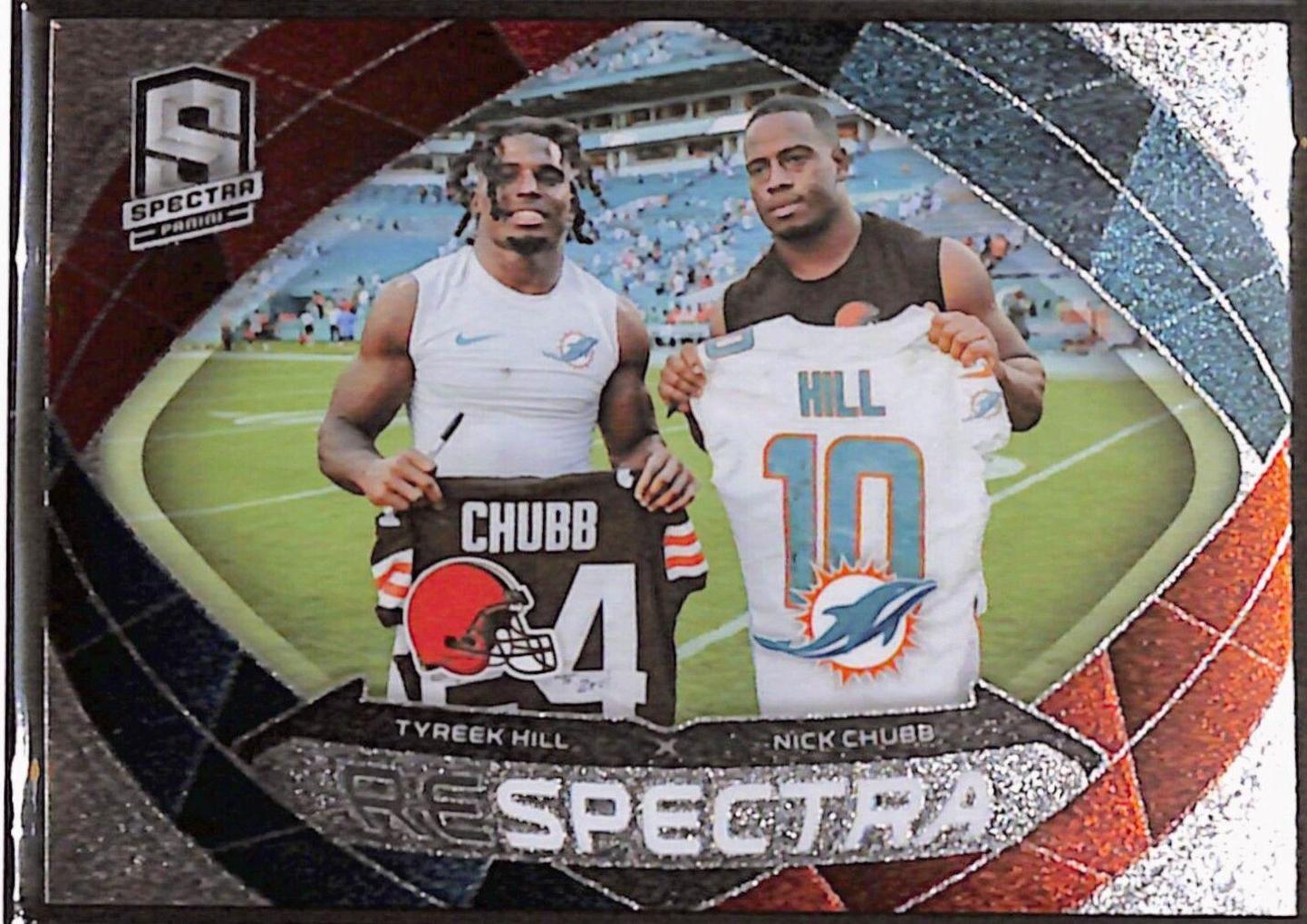 Nick Chubb / Tyreek Hill #2 Football Cards 2023 Panini Spectra Respectra