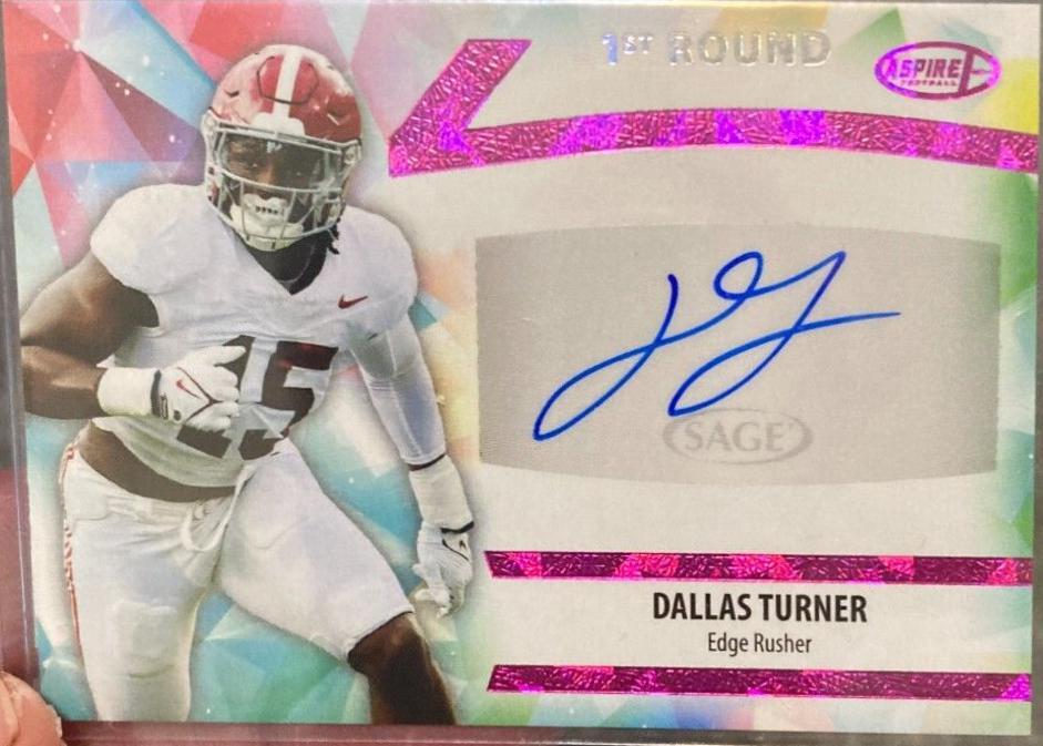 Dallas Turner #A-DT Football Cards 2024 Sage HIT Autographs