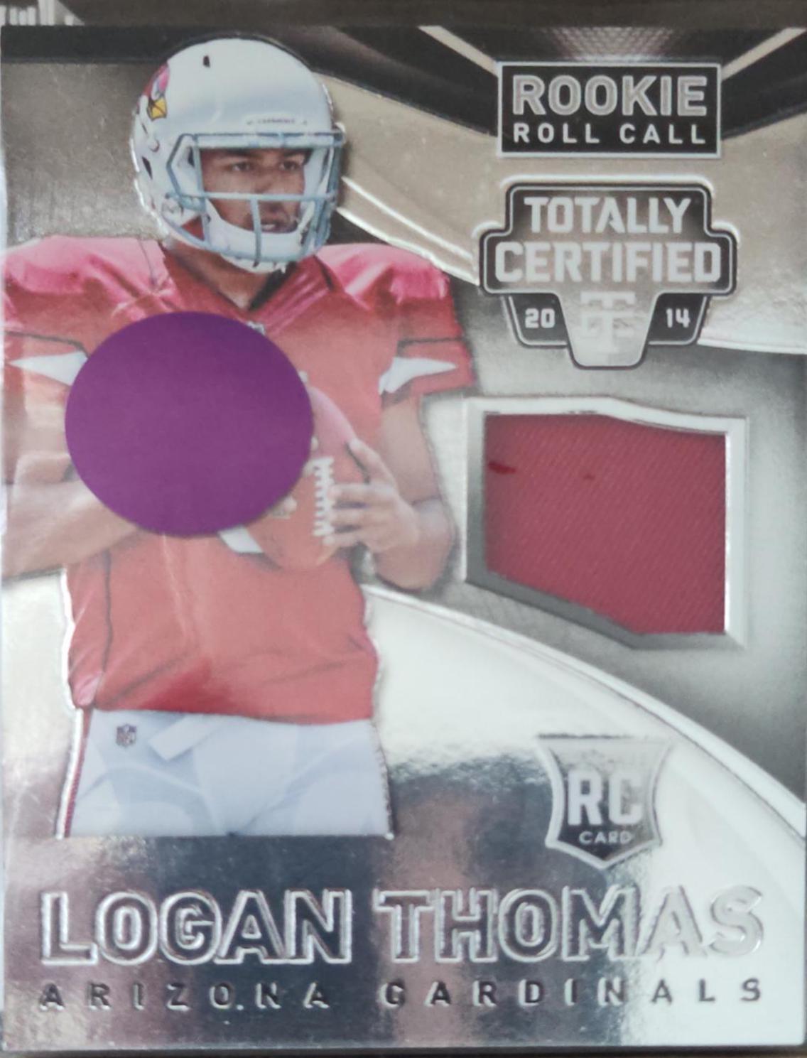 Logan Thomas #RRC-LT Football Cards 2014 Panini Totally Certified Rookie Roll Call Jersey